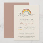 Genderneutraal regenboogBaby shower Kaart (Voorkant / Achterkant)