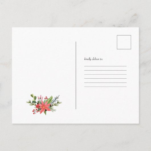 Genderneutraal | Rendier Kerst Baby shower Uitnodiging Briefkaart (Achterkant)