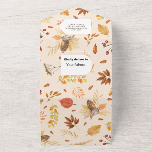 Genderneutraal reustisch Baby shower All In One Uitnodiging (Buitenkant)