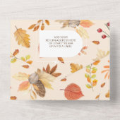 Genderneutraal reustisch Baby shower All In One Uitnodiging (Achterkant)