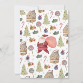 Genderneutraal Santa Baby shower Kaart (Achterkant)