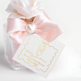 Genderneutraal Schattige Baby & boog Modern Baby s Bedankjes Labels