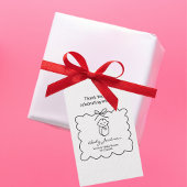 Genderneutraal Schattige Baby & boog Modern Baby s Cadeaulabel