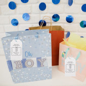 Genderneutraal Schattige Baby & boog Modern Baby s Cadeaulabel
