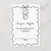 Genderneutraal Schattige Baby & boog Modern Baby s Informatiekaartje (Voorkant)