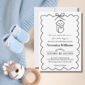 Genderneutraal Schattige Baby & boog Modern Baby s Kaart