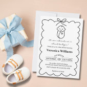 Genderneutraal Schattige Baby & boog Modern Baby s Kaart