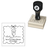 Genderneutraal Schattige Baby & boog Modern Baby s Rubberstempel (Gestempeld)