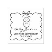 Genderneutraal Schattige Baby & boog Modern Baby s Rubberstempel (Afrduk)