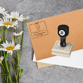 Genderneutraal Schattige Baby & boog Modern Baby s Rubberstempel