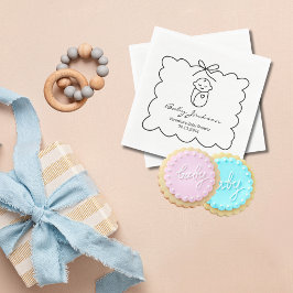 Genderneutraal Schattige Baby & boog Modern Baby s Servet