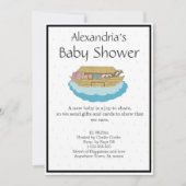 Genderneutraal Schattige Baby shower Ark Kaart (Voorkant)