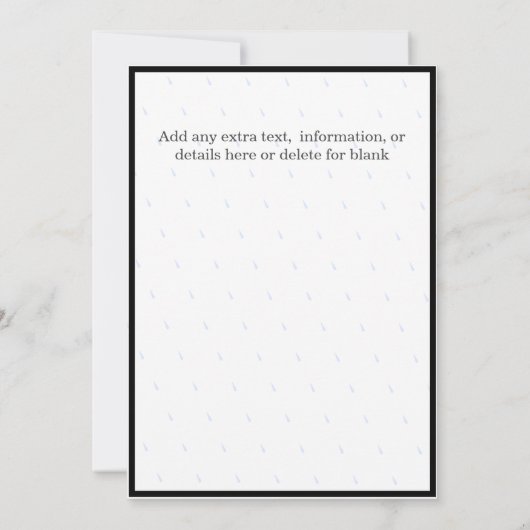 Genderneutraal Schattige Baby shower Ark Kaart (Achterkant)