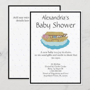 Genderneutraal Schattige Baby shower Ark Kaart