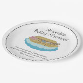 Genderneutraal Schattige Baby shower Ark Papieren Bordje (Gekanteld)