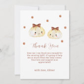 genderneutraal Schattige Baby shower Bedankkaart (Voorkant)