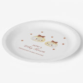 genderneutraal Schattige Baby shower Papieren Bordje (Gekanteld)