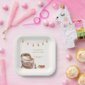 Genderneutraal Schattige Boho Bassinet Speelgoed B Papieren Bordje (Feest)