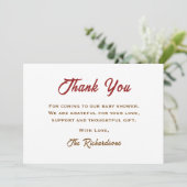 Genderneutraal Slice Baby shower Fun Pizza Bedankkaart (Staand voorkant)