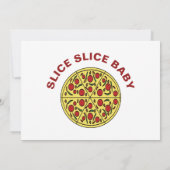 Genderneutraal Slice Baby shower Fun Pizza Bedankkaart (Achterkant)