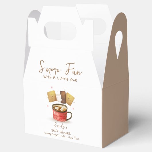 Genderneutraal S'more Fun Herfst Baby shower Bedankdoosjes (Geopend)