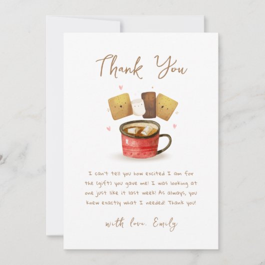 Genderneutraal S'more Fun Herfst Baby shower Bedankkaart (Voorkant)