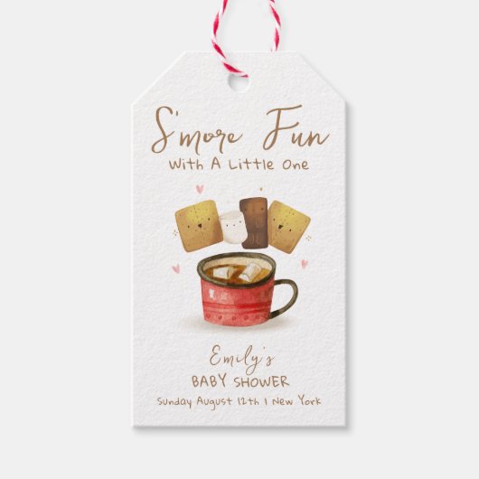 Genderneutraal S'more Fun Herfst Baby shower Cadeaulabel (Voorkant)