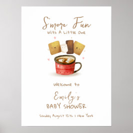 Genderneutraal S'more Fun Herfst Baby shower Welko Poster
