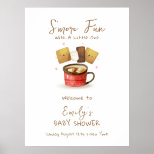 Genderneutraal S'more Fun Herfst Baby shower Welko Poster