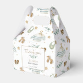 Genderneutraal  speelgoed Baby shower Dank u wel Bedankdoosjes (Voorkant Zijde)