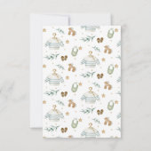 Genderneutraal  speelgoed Baby shower Dank u wel Bedankkaart (Achterkant)