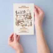 Genderneutraal  speelgoed Baby shower Flyer (Hand)