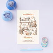 Genderneutraal  speelgoed Baby shower Flyer (Enkel)