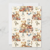 Genderneutraal  speelgoed Baby shower Kaart (Achterkant)