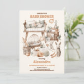 Genderneutraal  speelgoed Baby shower Kaart (Staand voorkant)