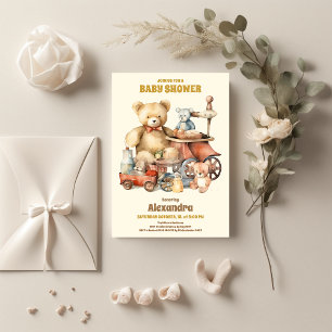 Genderneutraal speelgoed Baby shower Kaart