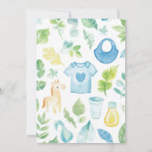 Genderneutraal  speelgoed Baby shower Kaart (Achterkant)