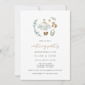 Genderneutraal  speelgoed Nesting Party Kaart (Voorkant)