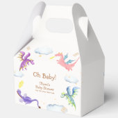 Genderneutraal sprookje Magic Dragon Baby shower Bedankdoosjes (Achterkant)