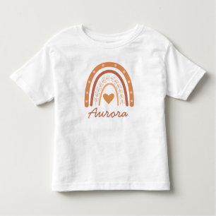 Genderneutraal Terracotta boho regenboog aangepast Kinder Shirts
