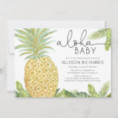 Genderneutraal tropisch anananas baby shower kaart (Voorkant)
