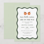 Genderneutraal twee delen Baby shower Kaart (Voorkant / Achterkant)