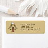 Genderneutraal vederlijk Baby shower Etiket (Insitu)