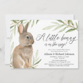 Genderneutraal voorrooster koppelt baby shower kaart (Voorkant)