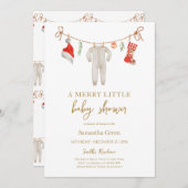 Genderneutraal vrolijk klein Baby shower Kaart (Voorkant / Achterkant)