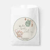 Genderneutraal we kunnen het Baby shower afwachten Bedankzakje (Voorkant)