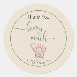 Genderneutraal we kunnen het Baby shower afwachten Ronde Sticker