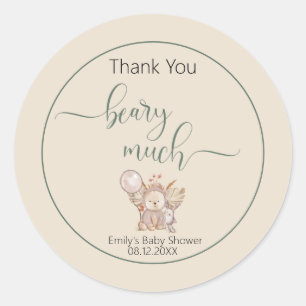 Genderneutraal we kunnen het Baby shower afwachten Ronde Sticker