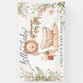 Genderneutraal | Welkomstbanner van Boho Baby show Spandoek (Verticaal)