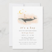 Genderneutraal  Whale & Duck Baby shower Kaart (Voorkant)